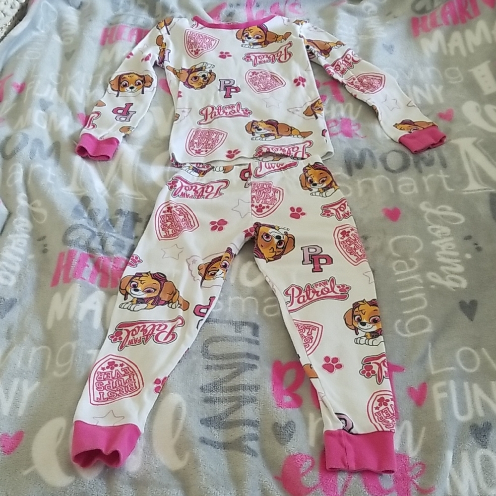 ❣5 for $25 Sale❣ Paw Patrol Pink and White Footie Pajamas